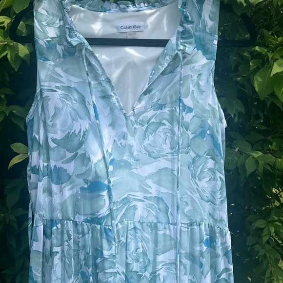Calvin Klein Light Blue Floral Maxi Dress - Picture 3 of 7